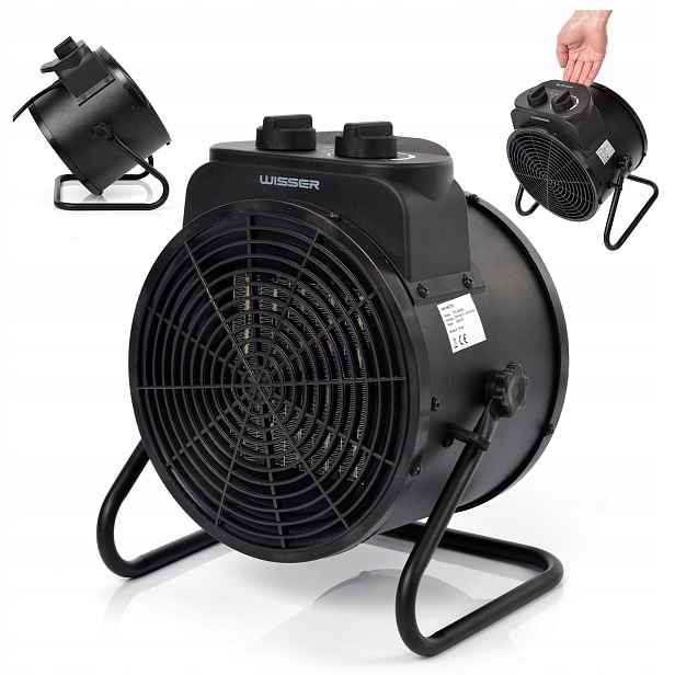 Elektrický ohřívač dmychadla radiátor farelka termostat Ptc Wisser 3 kW