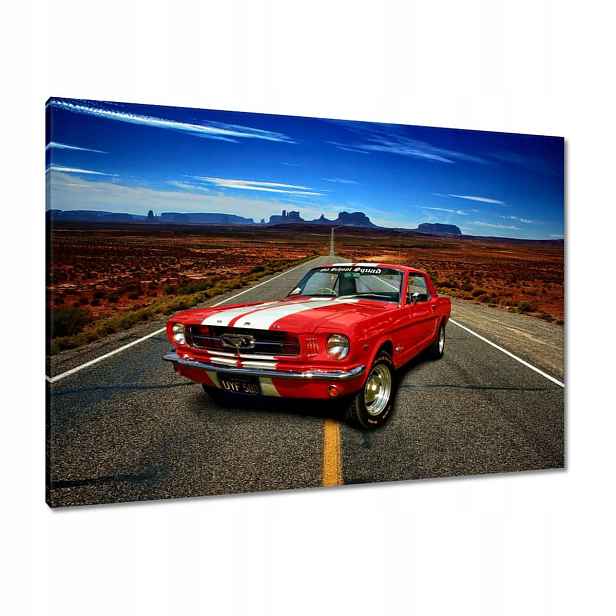 Obrazy 100x70 Červený Ford Mustang Usa