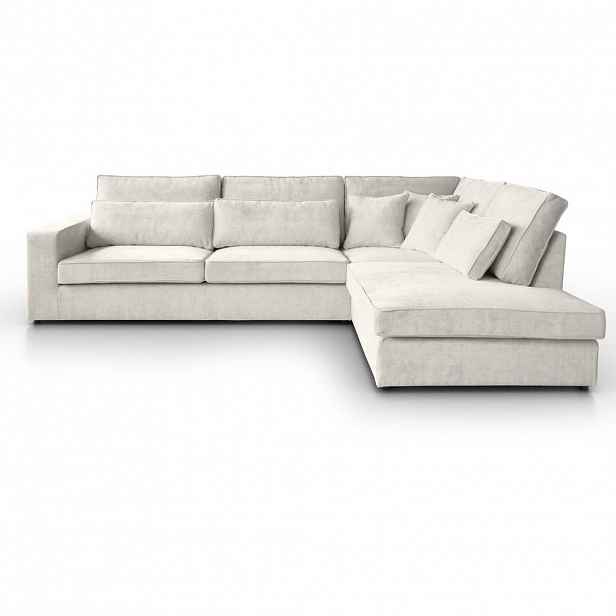 Beautysofa ROHOVÁ pohovka Parma bez funkce spaní, béžová, pravá