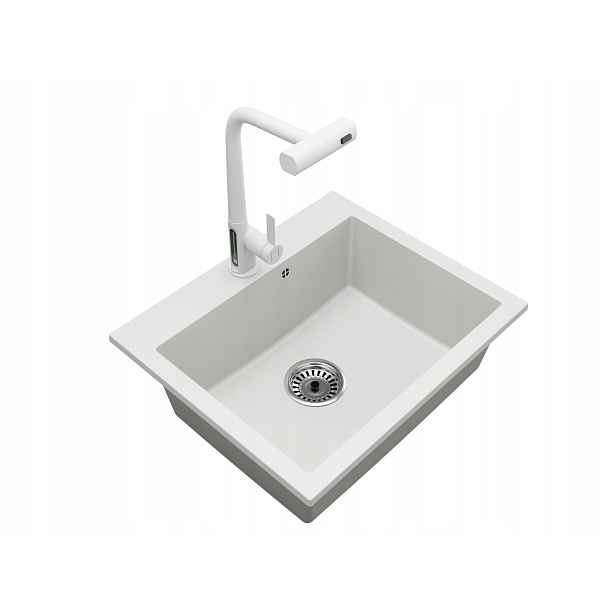 Granitový dřez Jednokomorový Elite 60 Baterie LCD Sifon