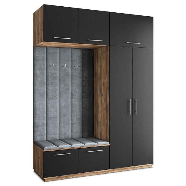 MASSENO MODERNÍ PŘEDSÍŇOVÁ SESTAVA REMA, 180/240/60 cm, dub Lefkas