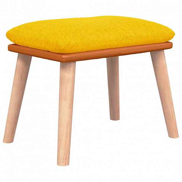 vidaXL Podnožka hořčicově žlutá 45x29,5x35 cm textil a umělá kůže