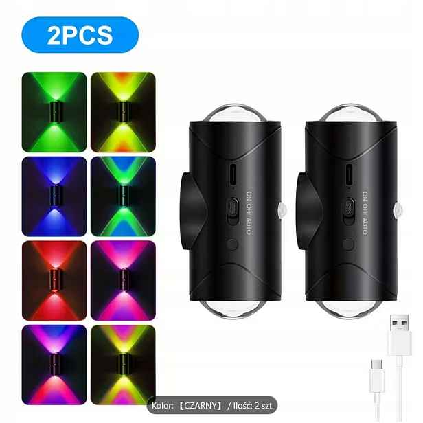 2x Inteligentní noční lampa s pohybovým senzorem a Rgb