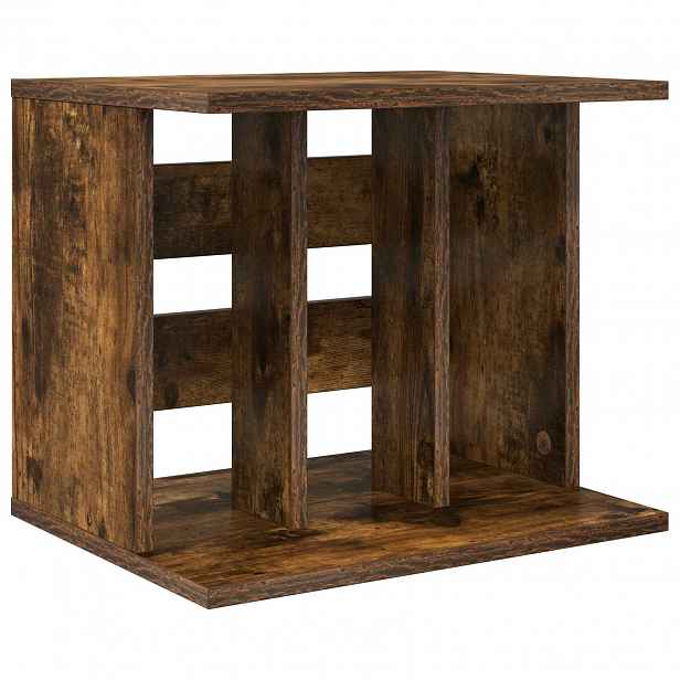 vidaXL Úložiště vinylových desek Kouřový dub 42 x 33 x 36 cm