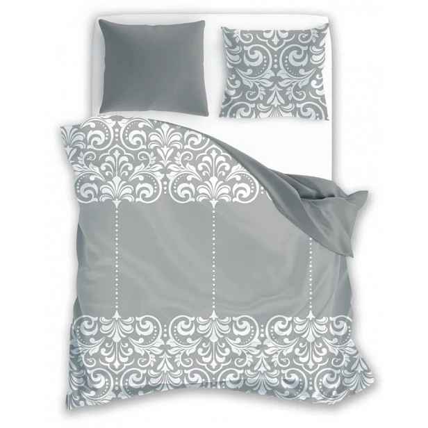 Šedé Glamour Povlečení 100% Bavlna Moderní Elegantní Povlečení 220x200