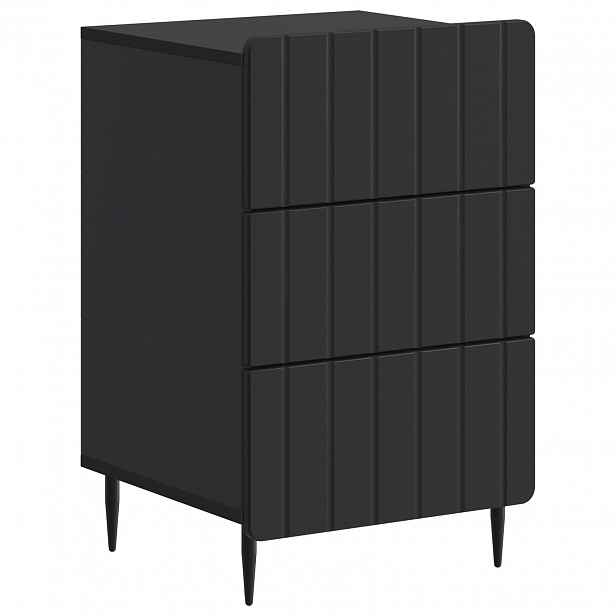 vidaXL Noční skříňka se zásuvkou Černá 43x 41 x 68 cm Kompozitní dřevo