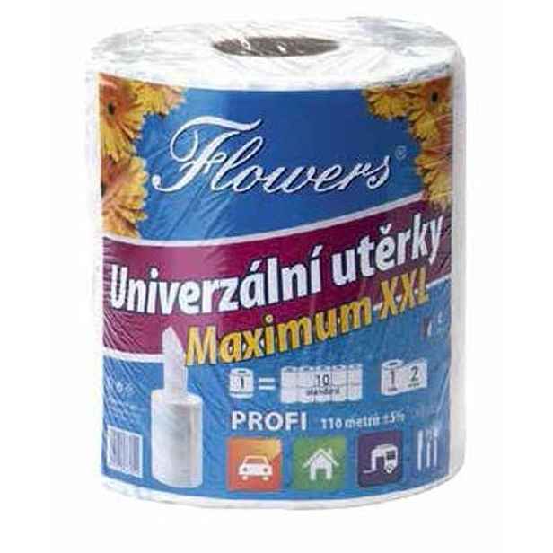 utěrky kuch.2vr.,110m, Flowers MAXIMUM XXL PROFI