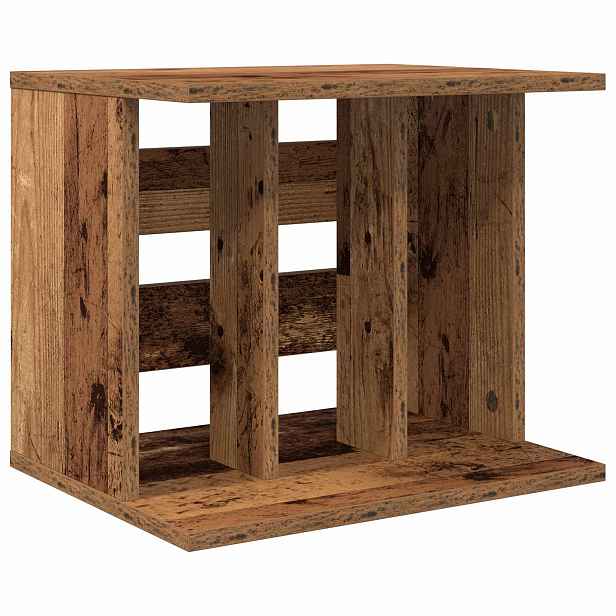 vidaXL Úložiště vinylových desek Staré dřevo 42 x 33 x 36 cm