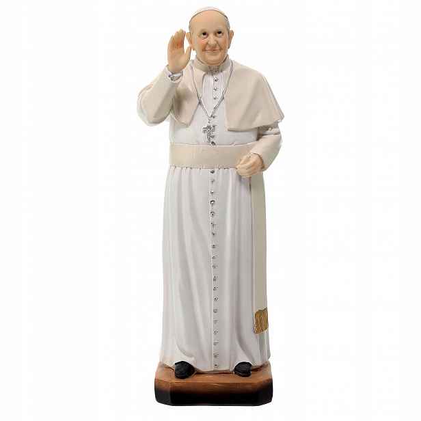 Figura papež František I. Svatý otec 30 cm vysoký, Ručně Malovaný