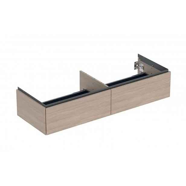 Geberit ONE - Umyvadlová skříňka, 133x27x47 cm, 2 zásuvky, dub 505.076.00.5