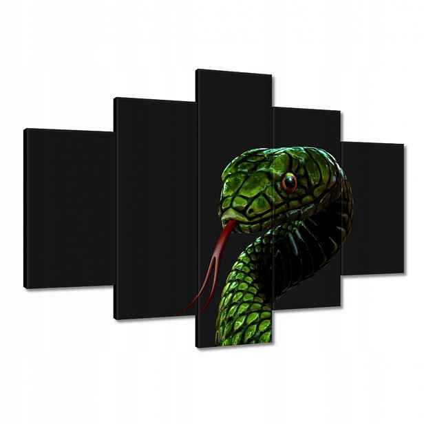 Obrazy 150x105 Obrovský zelený had
