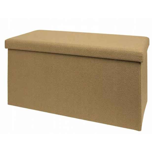 Smukee Skládací taburet s úložným prostorem 76 x 38 x 38 cm Světle Hnědý