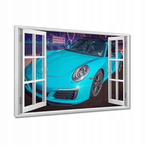 90x60 Tyrkysové obrazy Porsche Tyrkys