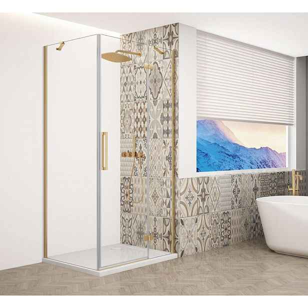 Gelco Trinity - Sprchový kout 100x90 cm, pravé, čiré sklo/zlatá GT5690-10CR-G