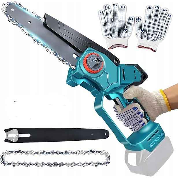 Mini Aku Řetězová Pila Se Sadou Příslušenství