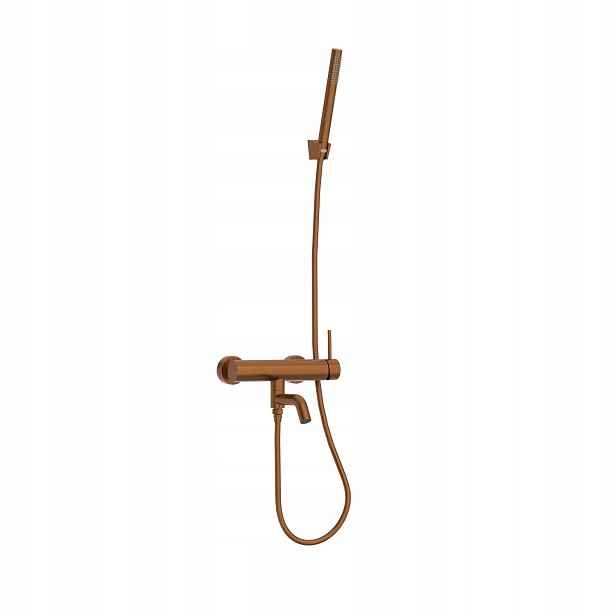 Vanová baterie Balneo Cascade 1 Copper se sprchovou hadice 150 cm