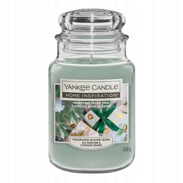 Velká vonná svíčka Yankee Candle Wrapping Paper Pine