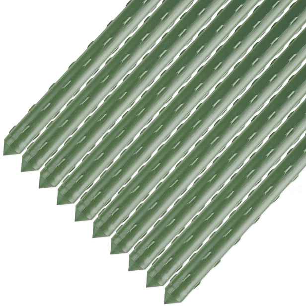 DUFURT Opěrné tyče k rostlinám kovové poplastované 10 ks – 180 cm x 11 mm 3074