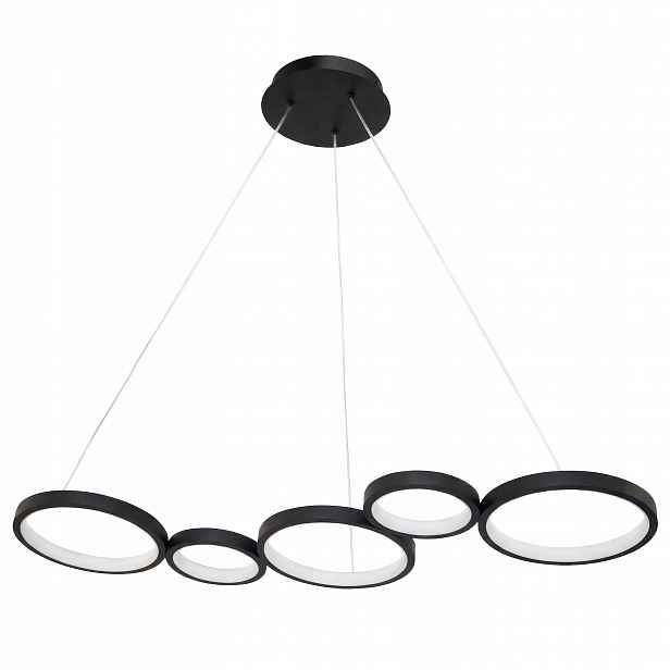 stropní svítidlo Led Závěsné Černé Kruhy Do Obývacího Pokoje Ložnice Toolight