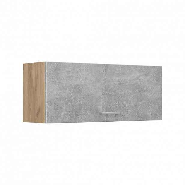 Vicco VĚŠÁK NA STĚNU R-Line, Beton/Zlatý mocný dub, 100 cm Plochý