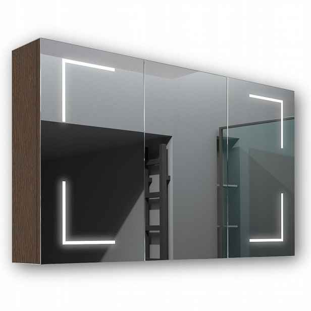 Dřevěná skříňka 120x70 Led zrcadlo Jupiter Wenge