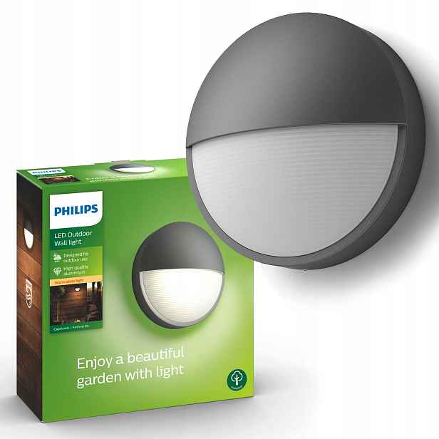 Led Zahradní Nástěnné Svítidlo Fasádní Venkovní 6W Capricorn IP44 Philips