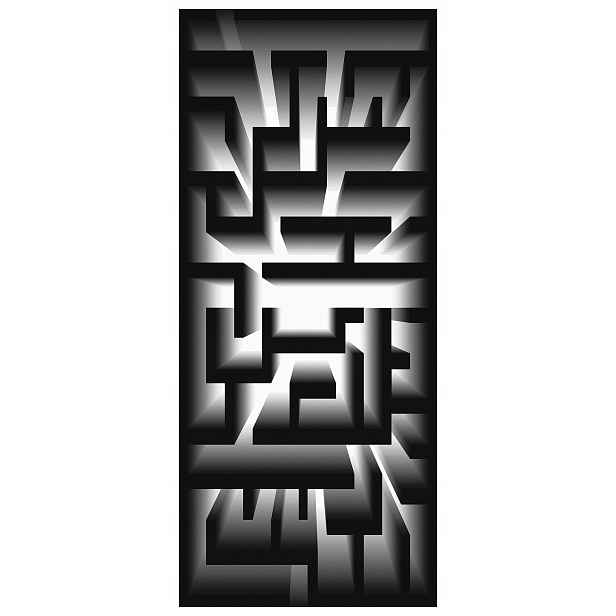 Samolepka Tapeta Labyrint Iluze Perspektiva Abstrakce Minimalismus 91x211