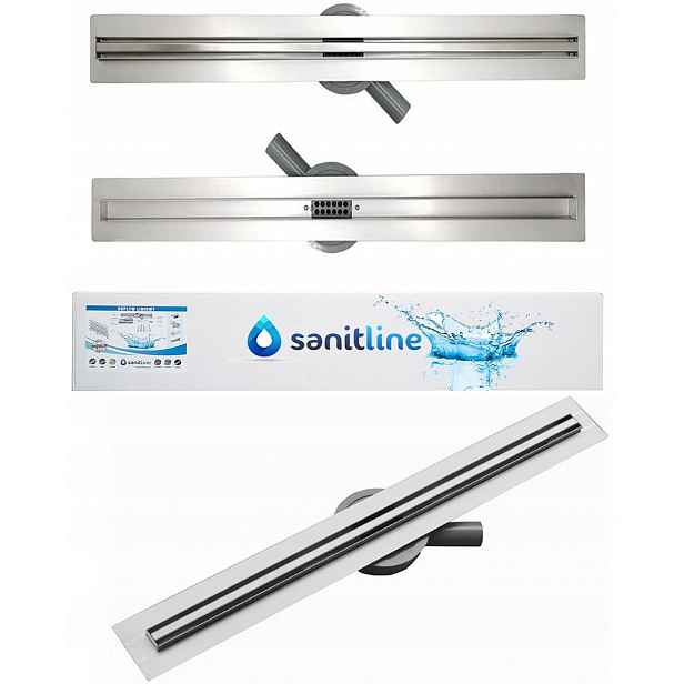 Sanitline Lineární Odtok Slim 90 cm Nízký 46 mm