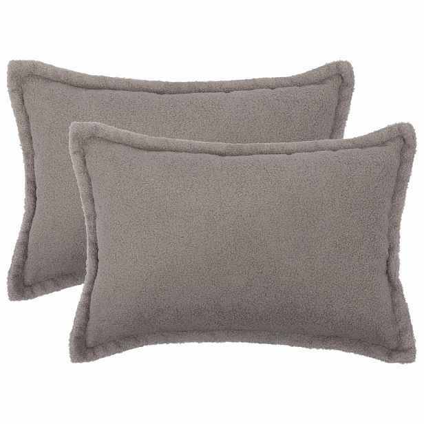 vidaXL Povlak na polštář 2 pcs HOUTEN Světle šedá 30 x 50 cm Bouclé