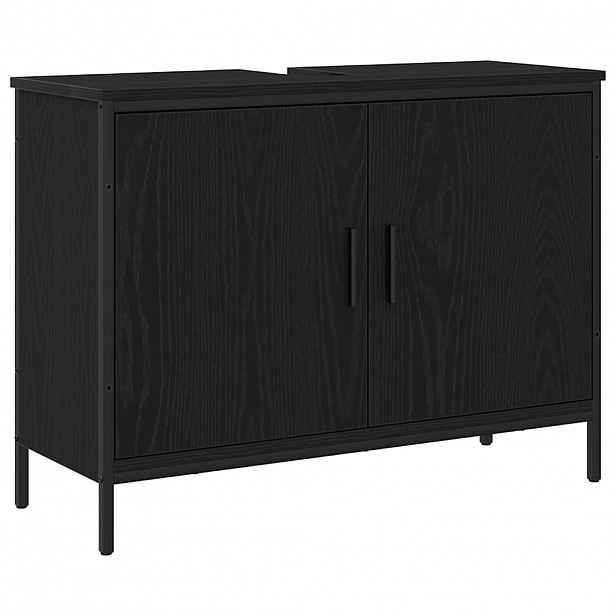 vidaXL Skříňka pod umyvadlo Černý dub 80 x 30 x 60 cm Kompozitní dřevo