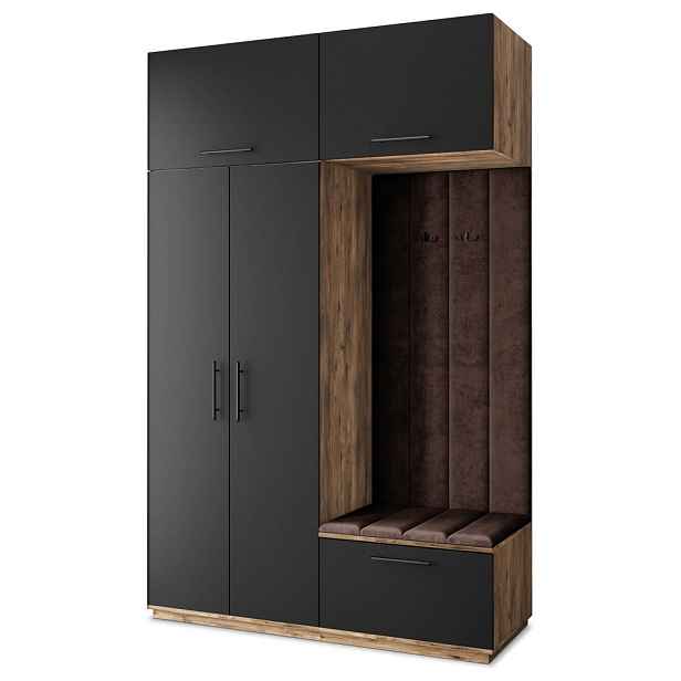 MASSENO MODERNÍ PŘEDSÍŇOVÁ SESTAVA REMA, 150/240/60 cm, dub Lefkas