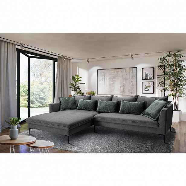 Livetastic ROHOVÁ SEDAČKA, textil, tmavě šedá