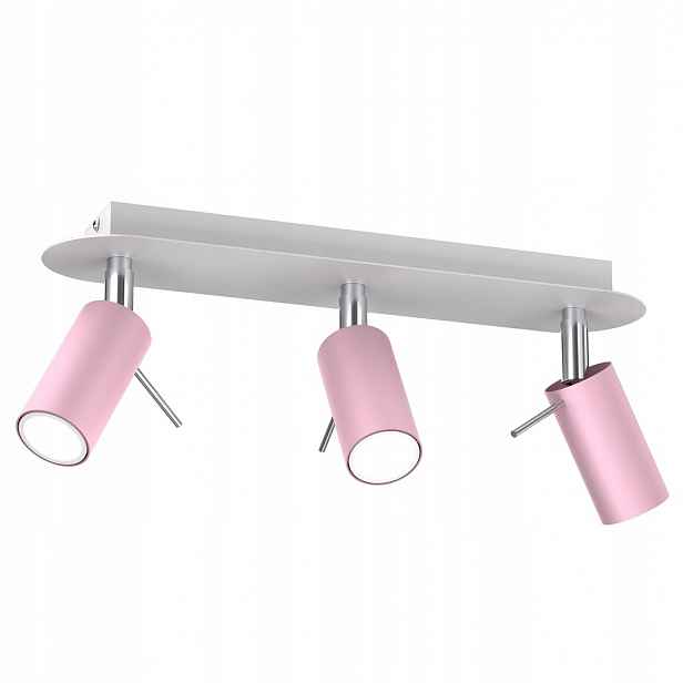 Závěsná lampa Spot Preston Bílá Růžová 3xmini GU10 34 cm Stropní Svítidlo Dům