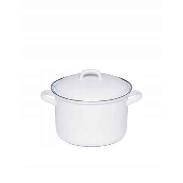 Hrnec s víkem 1.5 l 16 cm Indukční myčka nádobí Riess Bílá