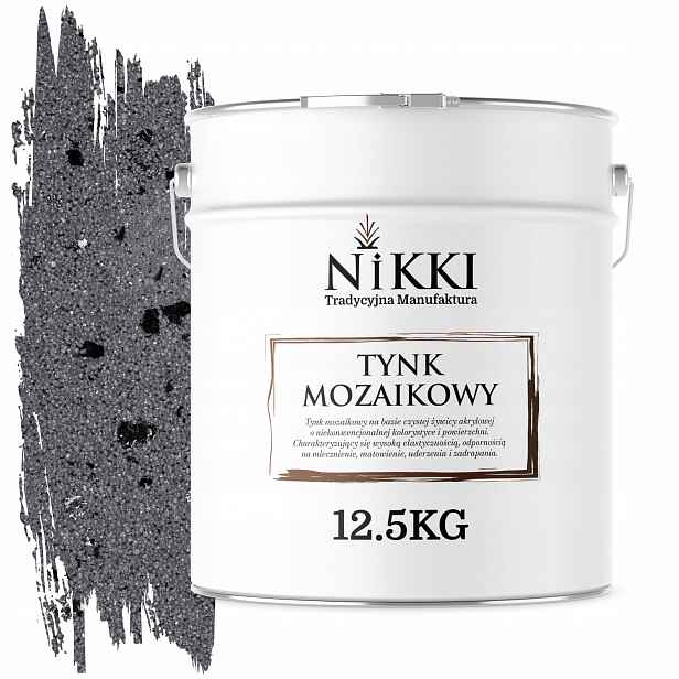 Mozaiková Pryskyřičná Omítka 12,5 Kg Vnitřní Šedá Tmavá S Černou Slídou M06