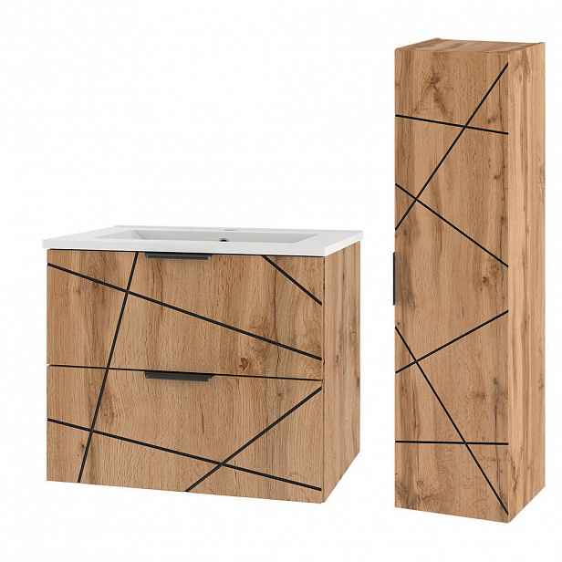 Petits-meubles KOUPELNOVÝ NÁBYTEK 60cm Teren 2er-Set Dřevo