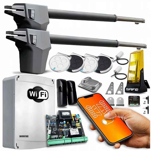 Set Pohon pro Dvoukřídlou bránu 7 m Wifi lampa Automat pohon Tuya
