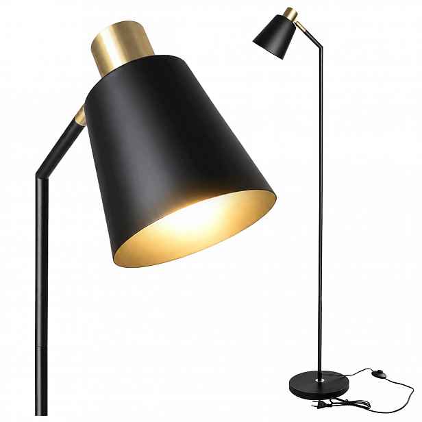 Stojací Lampa S Nastavitelným Stínidlem E27 Kovová, Moderní A Stylová