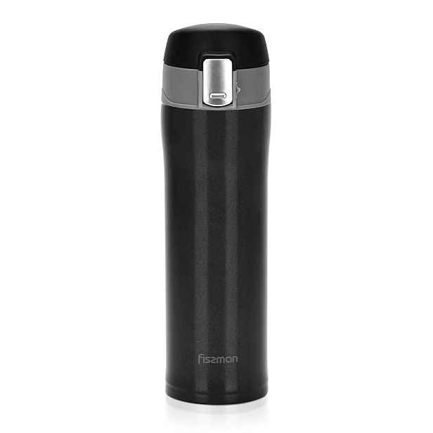 Termohrnek Fissman 450 ml černý z nerezové oceli