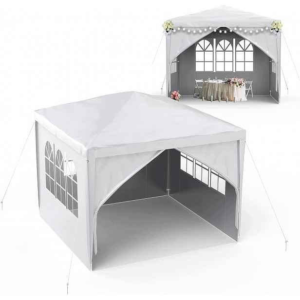 Zahradní pavilon Stan 4 stěny Okna Voděodolný Uv