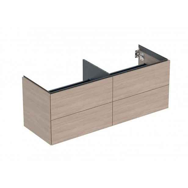 Geberit ONE - Umyvadlová skříňka, 133x50x47 cm, 4 zásuvky, dub 505.266.00.5