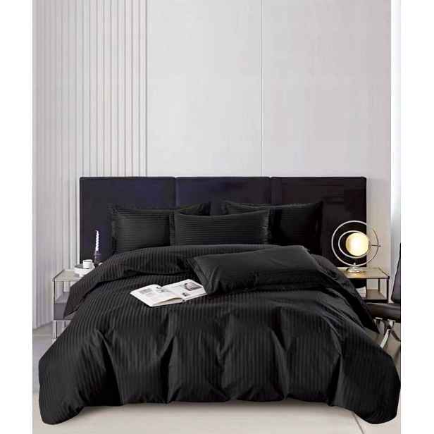 Hotelové povlečení Softsleep Damašek , černá, 100% bavlna , 200x220