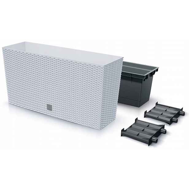 Květináč plast Prosperplast 77x23,5x40 cm Rato Case M bílý