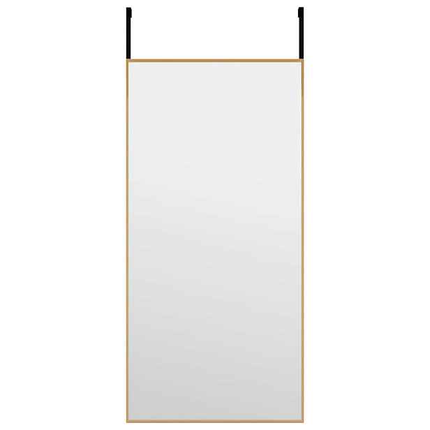 vidaXL Zrcadlo na dveře zlaté 30 x 60 cm sklo a hliník