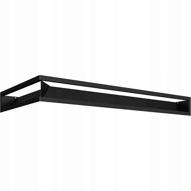 Ventilační mřížka do krbu Luft rohová pravá 40x80x9 černá Mat Slim