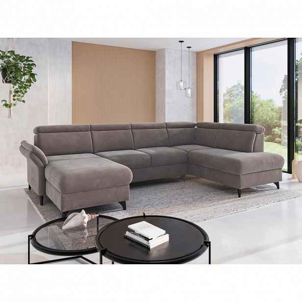 Sit & More SEDACÍ SOUPRAVA, textil, šedohnědá