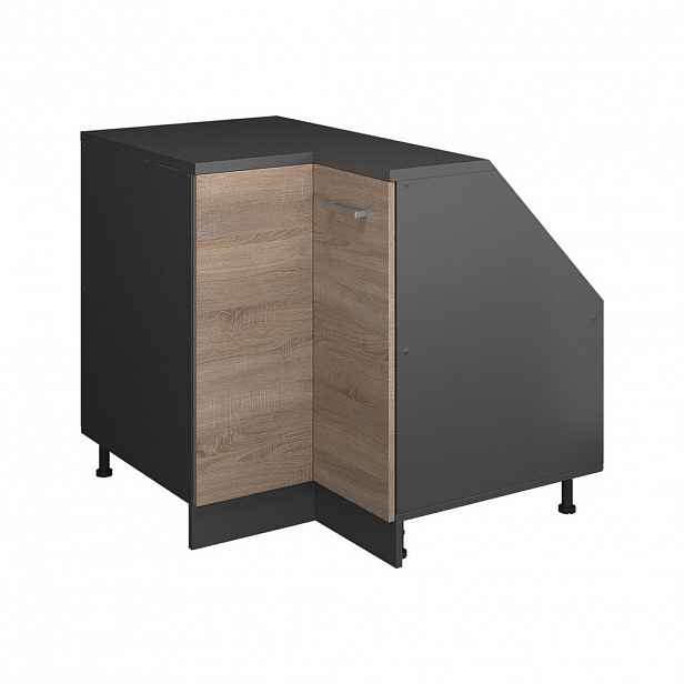 Vicco ROHOVÁ KUCHYŇSKÁ SKŘÍŇKA POD ŠIKMOU STŘECHU R-Line Sonoma 75.6 cm s 1 dveřmi, korpus skříně hloubka 60 cm