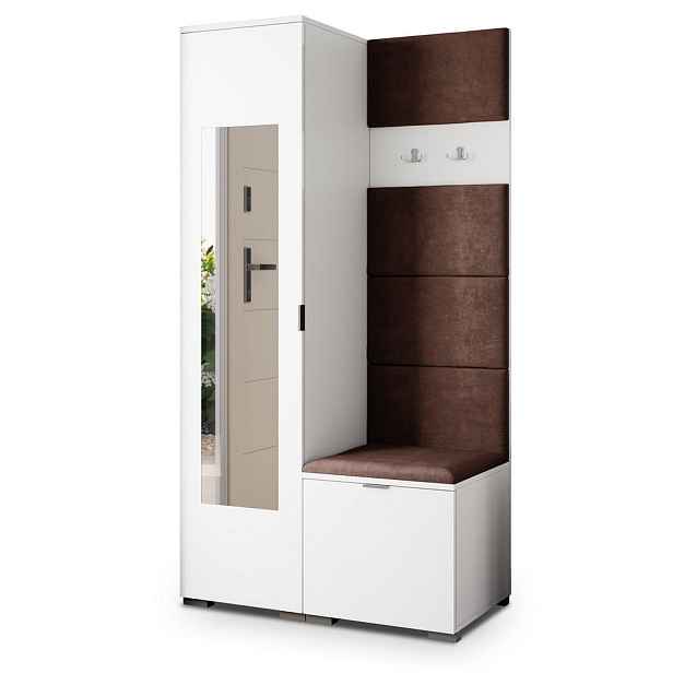 MASSENO MODERNÍ PŘEDSÍŇOVÁ SESTAVA VIRA, 95/181/51 cm, bílá
