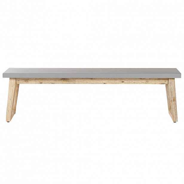 Beliani SEDACÍ LAVICE Beton/Akáciové dřevo šedá/světlejší Odstín dřeva 160 cm Oria