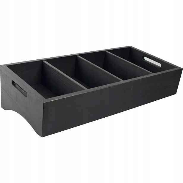 Box na příbory, výška: 164 mm, délka: 590 mm, šířka: 277 mm, černý